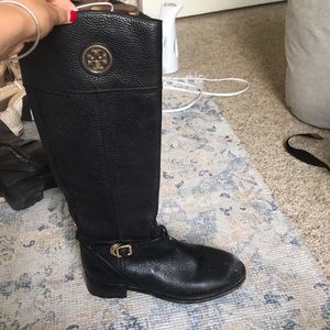 Tory Burch Black Riding Boots